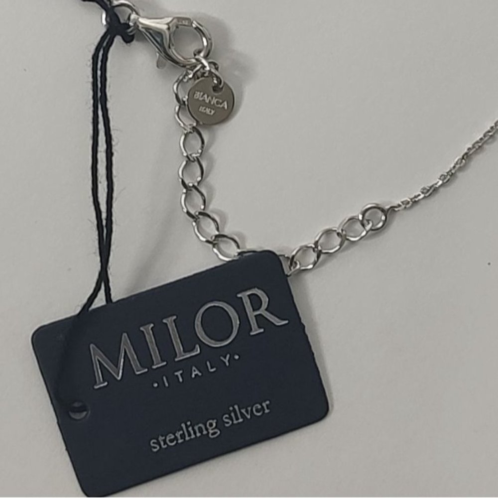 MILOR SILVER Necklace Heart 925 Sterling Silver Made In Italy - Picture 7 of 7